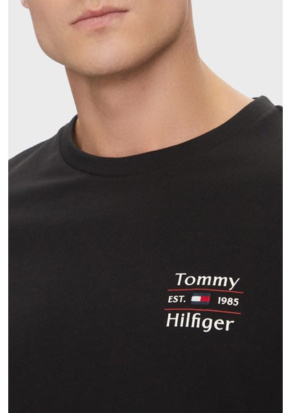Pamuk Regular Fit Bisiklet Yaka Logolu T Shirt Erkek T Shirt MW0MW38622 Bds