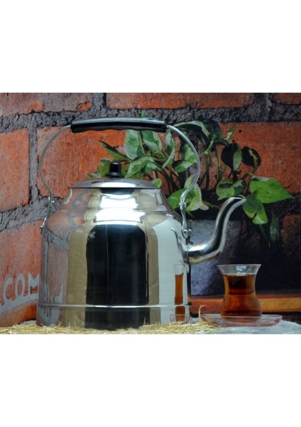 2 Litre Üstten Kulplu Saplı Alüminyum Çaydanlık, Kamp Çaydanlığı, Piknik Çaydanlığı, Tek Çaydanlık