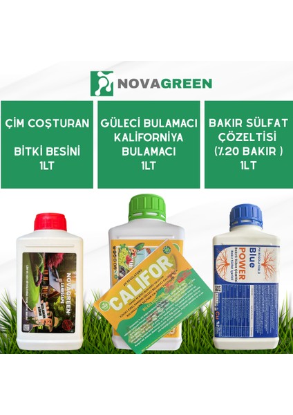 Bitki Besini ve Koruma 3 Ü 1 Arada Gülleci Bulamacı,çim Coşturan,bakırlı Gübre