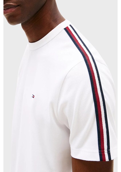 Pamuk Regular Fit Şerit Detaylı T Shirt Erkek T Shirt MW0MW38632 Ybr fırsatları