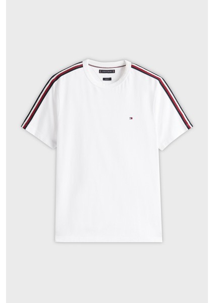 Pamuk Regular Fit Şerit Detaylı T Shirt Erkek T Shirt MW0MW38632 Ybr indirimleri