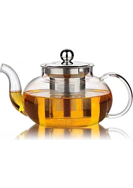 Borosilikat Cam Demlik 1000 ml, Çelik Süzgeçli, Pratik Kahve ve Çay Demleme Aracı fırsatları