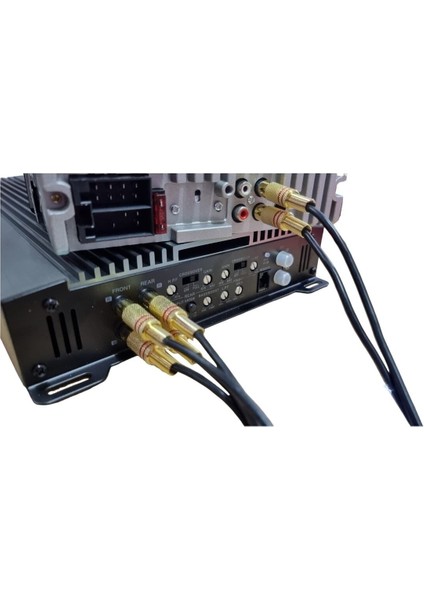 Amfi Rca Kablosu - El Yapımı %100 Bakır Parazit Yapmaz - 2 Giriş 4 Çıkış Anfi Rca Kablosu - 5 Metre
