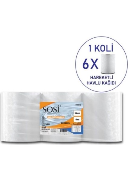 6'lı Hareketli Havlu 21 cm 4 Kg