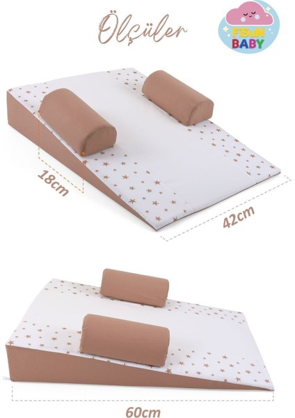 Bebek Yatağı (Kahverengi-Yıldız) Yıkanabilir Kılıflı, Ortopedik, Ana Kucağı modelleri