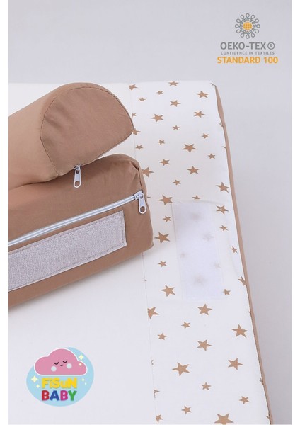 Bebek Yatağı (Kahverengi-Yıldız) Yıkanabilir Kılıflı, Ortopedik, Ana Kucağı fırsatları