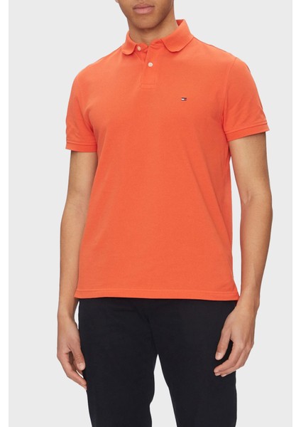 Streç Pamuklu Slim Fit Düğmeli Polo Yaka T Shirt Erkek Polo Yaka T Shirt MW0MW17770 Scx