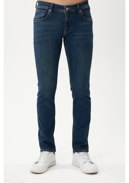 Panama 761-01 Tint Blue Likralı Dar Paça Dar Kesim Erkek Kot Pantolon Mavi fiyatları