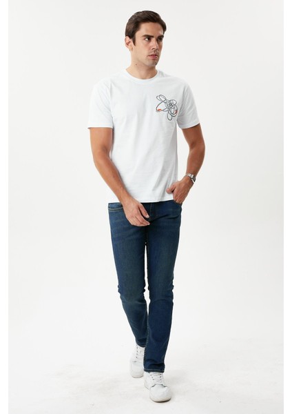 Panama 761-01 Tint Blue Likralı Dar Paça Dar Kesim Erkek Kot Pantolon Mavi indirimleri