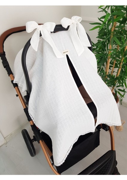 Dantelli Bebek Puset Örtüsü