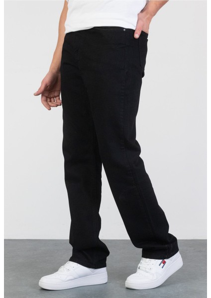 Erkek Baggy Fit Likrasız Rahat Kesim %100 Pamuk Loose Jean Kot Pantolon