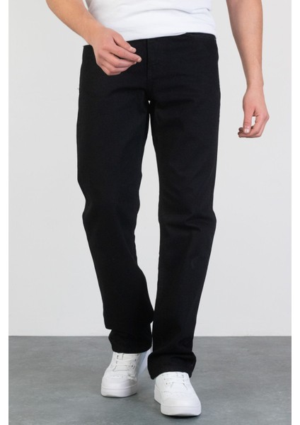 Erkek Baggy Fit Likrasız Rahat Kesim %100 Pamuk Loose Jean Kot Pantolon