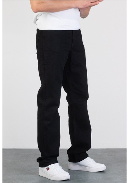 Erkek Baggy Fit Likrasız Rahat Kesim %100 Pamuk Loose Jean Kot Pantolon