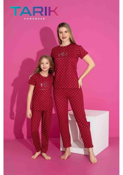 Nefes Alan Milan Kumaş Kısa Kollu Anne-Kız Kombin Pijama TAKIMI/1ADET Fiyatı,ayrı Ayrı Satılmaktadır