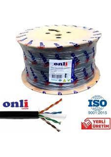 Onli ON-6006 U-Utp 23 Awg Cca-Pe Outdoor 305 Metre Cat6 Kablo