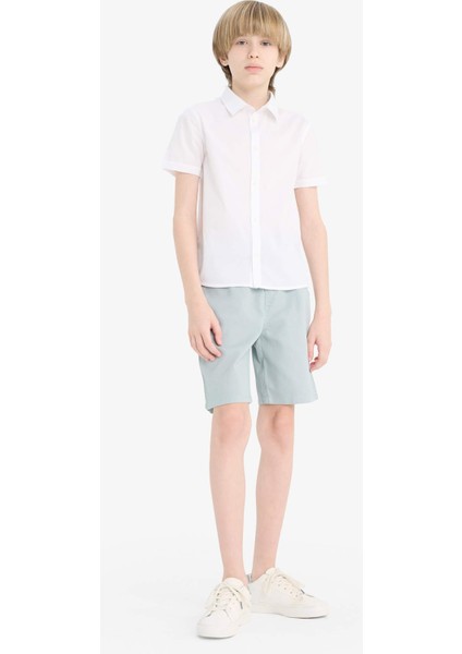 Erkek Çocuk Beli Lastikli Gabardin Şort E6677A825HS