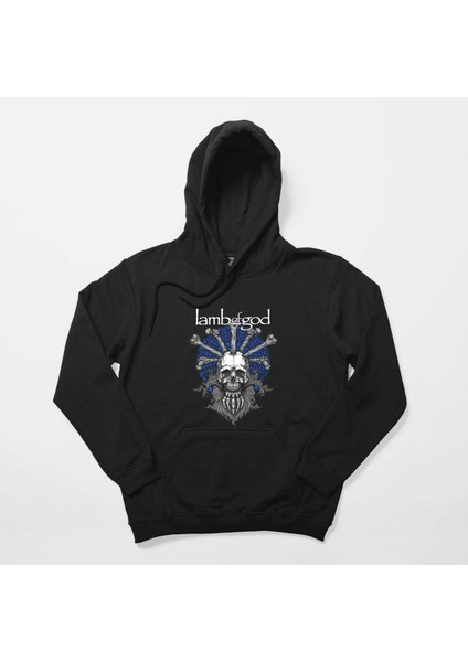 Lamb Of God Bearded Skull Siyah Kapşonlu Sweatshirt Hoodie