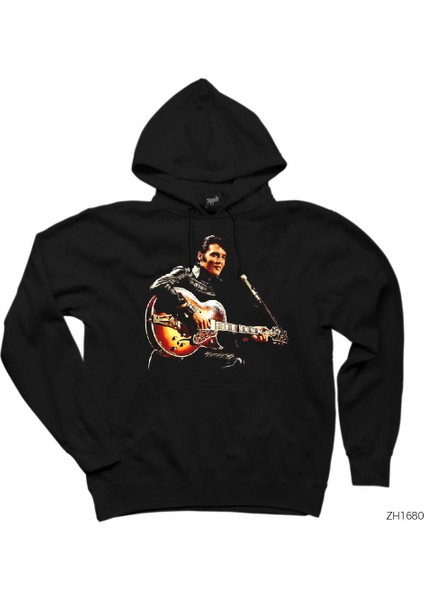 Elvis Presley Siyah Kapşonlu Sweatshirt Hoodie