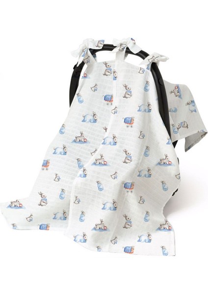 % 100 Pamuk Müslin Puset Örtüsü - Bébé Lapin fırsatları