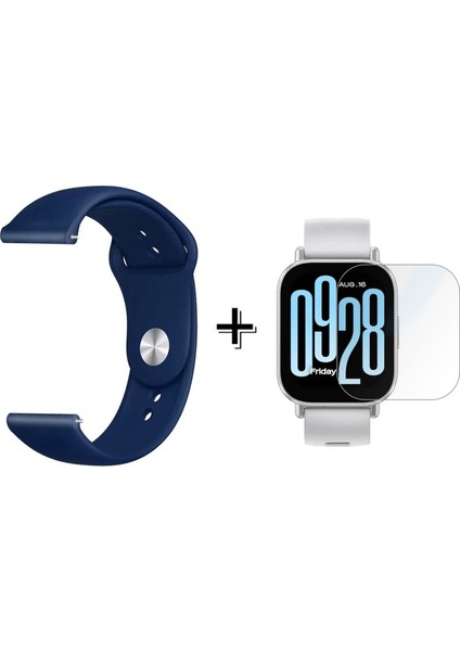 Xiaomi Redmi Watch 5 Active ile Uyumlu Silikon Kordon Kayış + Kırılmaz Cam Koruma - FC875