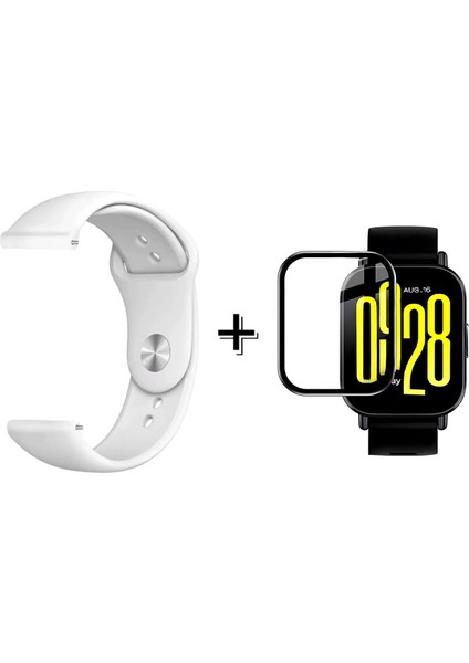 Xiaomi Redmi Watch 5 Active ile Uyumlu Silikon Kordon Kayış + Ekran Koruma Filmi - FC875
