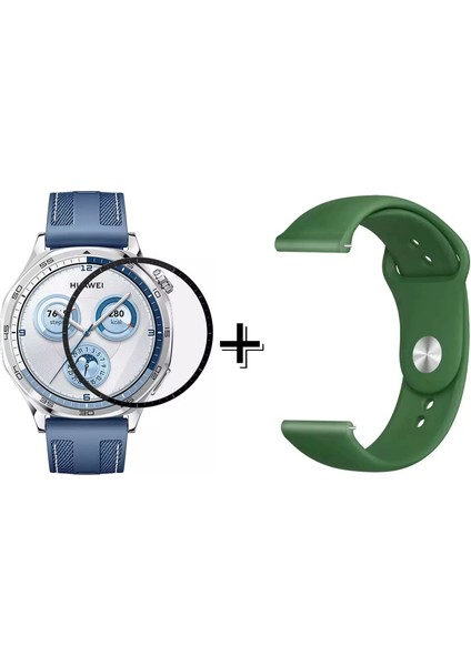 Huawei Watch Gt5 46 mm ile Uyumlu Silikon Kordon Kayış + Ekran Koruma Filmi - FC875