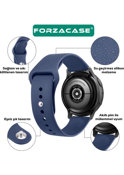 Huawei Watch Gt 5 Pro 46MM ile Uyumlu Silikon Kordon Kayış + Kırılmaz Cam Koruma - FC875 modelleri
