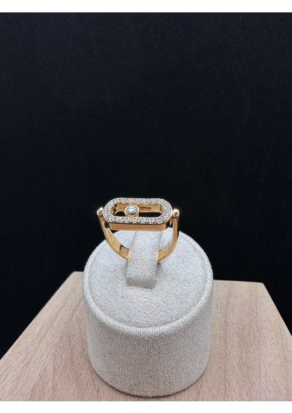 Rose Renk Çift Yönlü Messika Ithal Gümüş Kadın Yüzük
