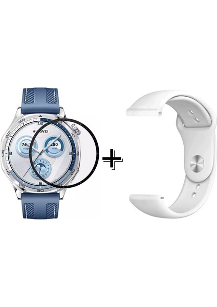 Huawei Watch Gt5 46 mm ile Uyumlu Silikon Kordon Kayış + Ekran Koruma Filmi - FC875