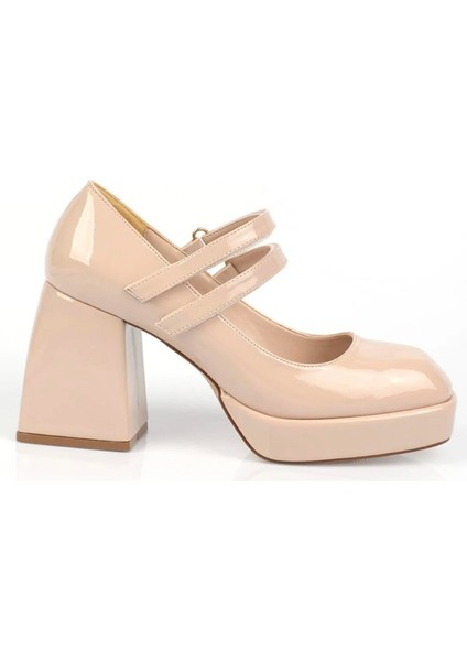 Baria Topuklu Rugan Loafer Bej fırsatları