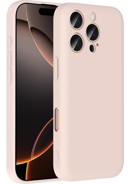 Apple iPhone 16 Pro Max Kılıf Kamera Korumalı Kartlık Hazneli Bbs Vitra Kapak - Pembe
