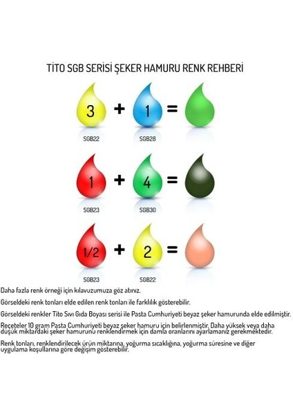 Sıvı Gıda Renklendiricisi Seti 10 Parça