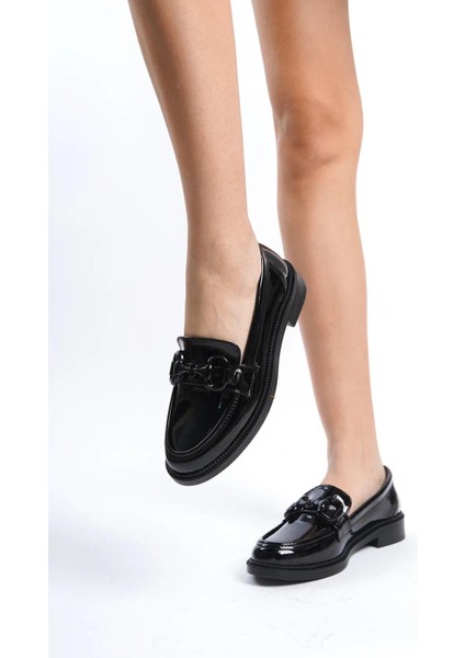Fiole Rugan Loafer Siyah