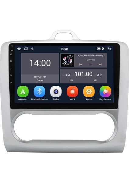 Ford Focus 2 Android Multimedya Sistemi (2006-2011) Dijital Klima 4+64 GB 2k QLED