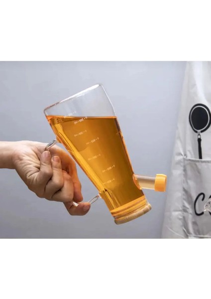 900 ml şeffaf cam yağdanlık, bambu kapaklı, şık ve dayanıklı tasarım fırsatları