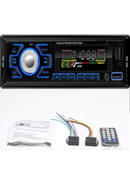 Çift USB Girişli Bluetooth Araba Teybi Radyo USB Sd Aux Teyp Amfi Çıkışlı 4X55 Watt Uyumlu