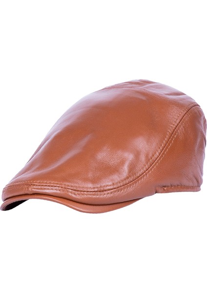 ERKEK DERİ KASKET E-117