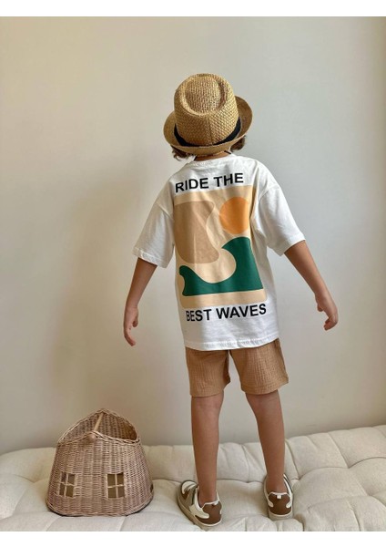 Erkek Çocuk Palmiye Baskılı Müslin Şortlu Takım fiyatları