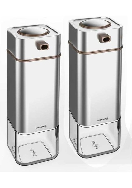 Şık Yağlık ve Sirkelik Seti, Paslanmaz Kaplama, Modern Beyaz Tasarım, 1 Parça