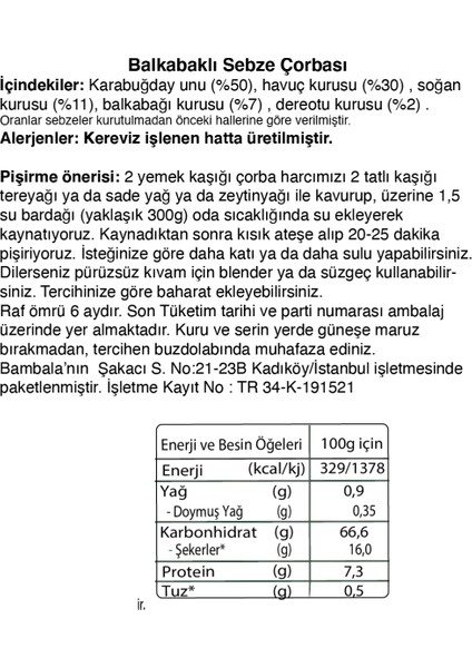 Hoş Geldin Paketi (pötibebe 125g, ıspanak corbası 125g, balkabaklı sebze ç 125g)