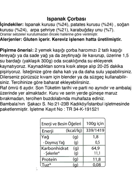 Hoş Geldin Paketi (pötibebe 125g, ıspanak corbası 125g, balkabaklı sebze ç 125g)