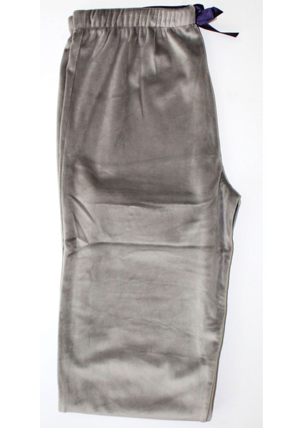 Fransız Kadife Lüks Siyah Renk Büyük Beden Kadın Pijama Altı Kadife Ipeksi Kumaş Ev Giyim Uzun