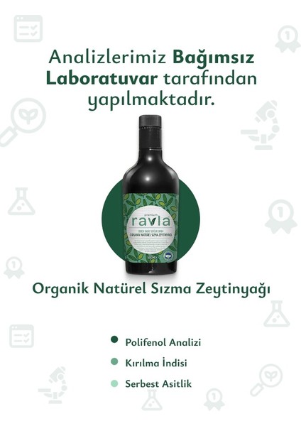 Yüksek Polifenollü Organik Naturel Sızma Zeytinyağı - 500ml
