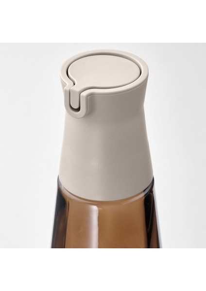 Kahverengi cam yağdanlık, şık ve zarif tasarım, 19 cm, 300 ml, tek parça indirimleri