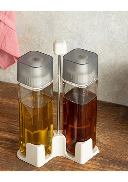 Şık 2'li cam yağlık ve sirkelik seti, 280 ml, bej renk, kolay kullanım fiyatları