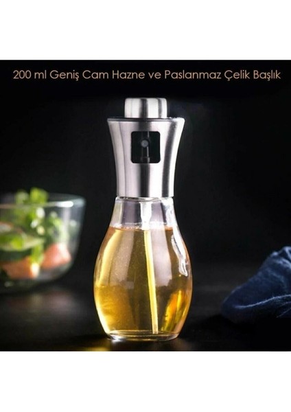 200 ml şık cam sprey şişe, yağ ve limon püskürtücü, kullanışlı ve dayanıklı tasarım fırsatları