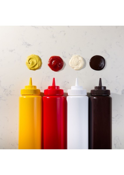450 ml Sosluk Ketçap ve Mayonez Şişesi Geniş Kapaklı Şeffaf Sos Şisesi - BO2111