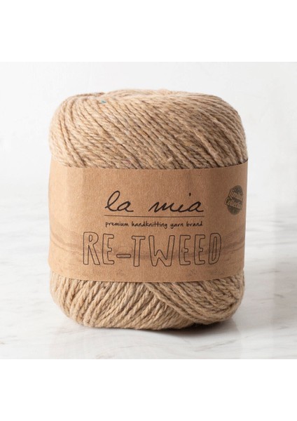 Re-Tweed Bej Melanj El Örgü ipi - L122 - 34407