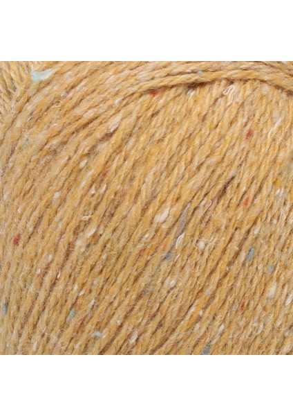 Re-Tweed Sarı Melanj El Örgü ipi - L124 - 34413