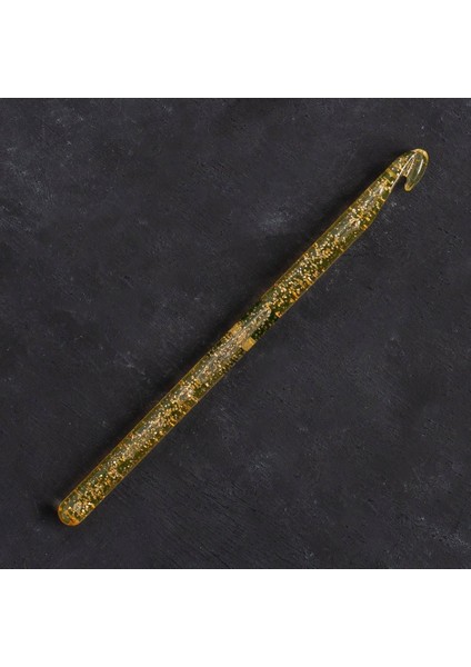 Champagner 8mm 15cm Plastik Simli Yün Tığ - 4
